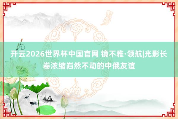开云2026世界杯中国官网 镜不雅·领航|光影长卷浓缩岿然不动的中俄友谊