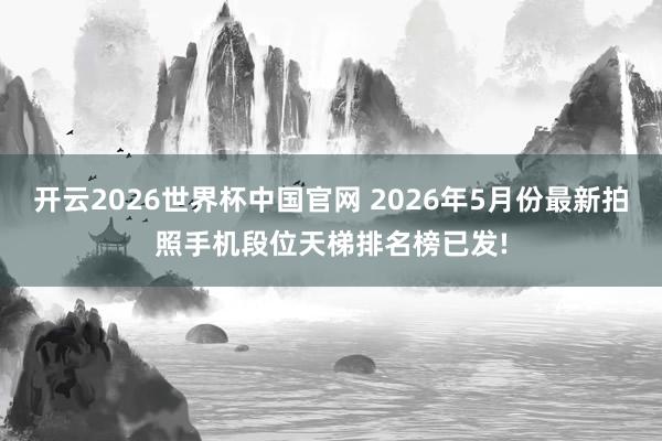 开云2026世界杯中国官网 2026年5月份最新拍照手机段位天梯排名榜已发!
