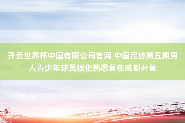 开云世界杯中国有限公司官网 中国足协第五期男人青少年球员强化熟悉营在成都开营